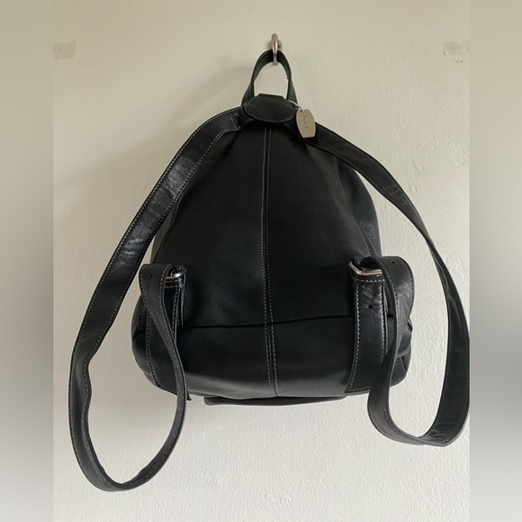 Tignanello Leather Backpack with Silver tone Hardware 90s Y2K Small main image 9